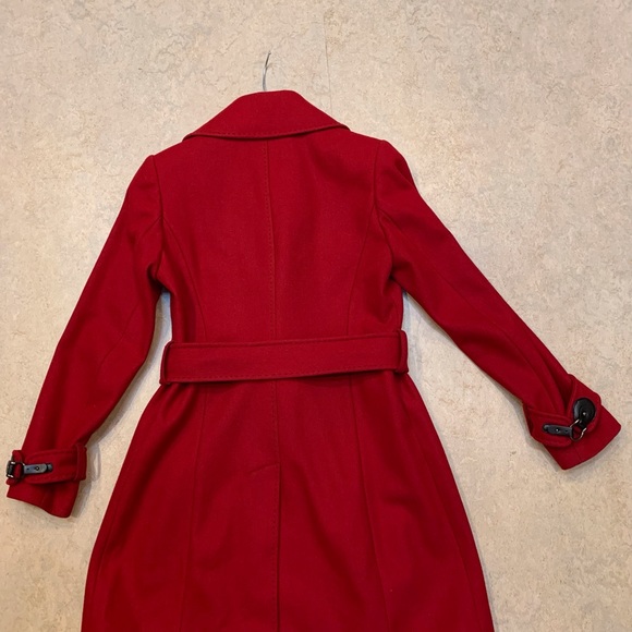 No longer for sale.  Red wool blend coat. Petite size 6.  Excellent condition - Picture 4 of 5